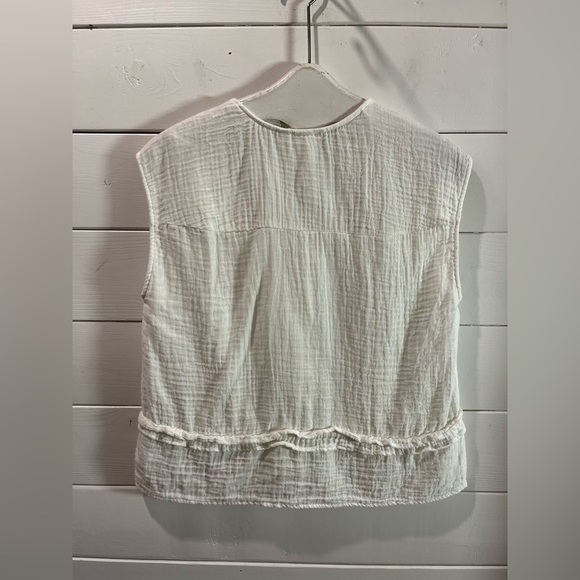 H&M White Textured Sleeveless Top – Size S - Picture 6 of 10